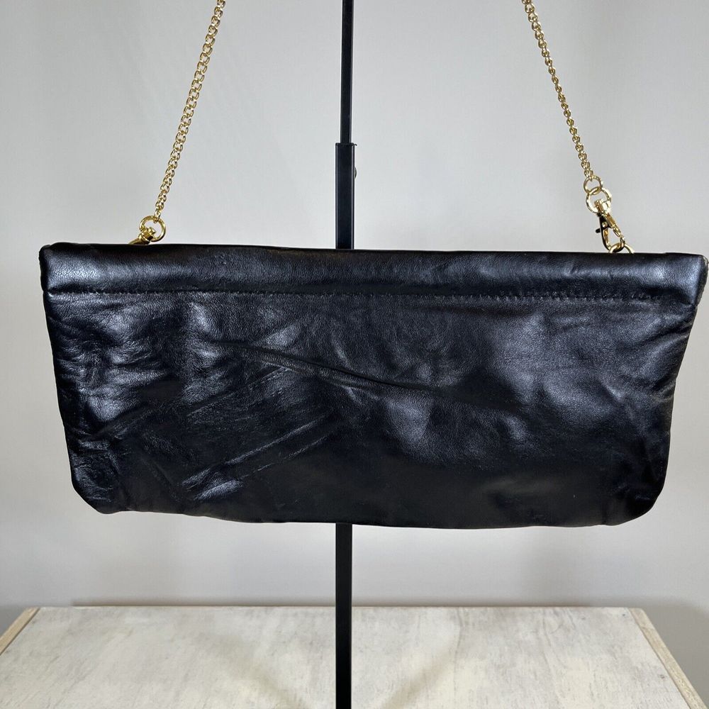 Great American‎ Leatherworks Hinged Chain Strap Clutch Purse Red Boho Western - Picture 5 of 8